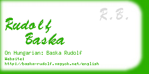rudolf baska business card